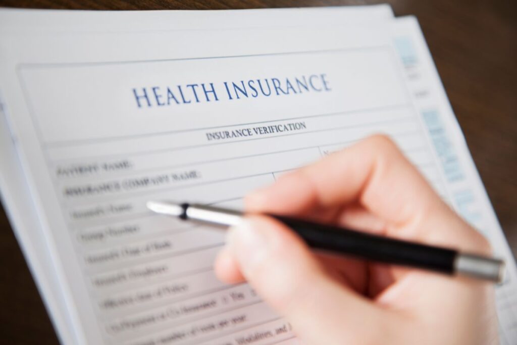 health insurance form for Nashville Recovery Center