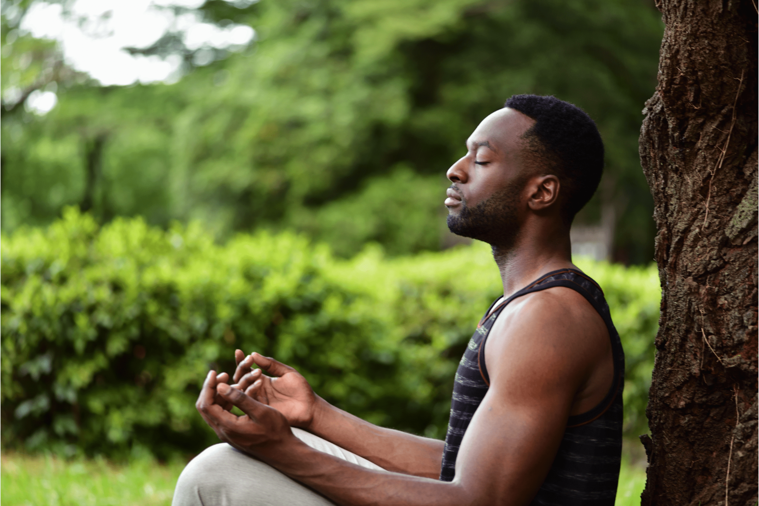 man meditation during addiction treatment in nashville, tn